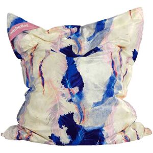 Jumbo Bag Coussin géant d'intérieur en velours imprimé Plume Multicolore 170x30x130cm