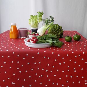 Fleur de Soleil Nappe enduite rouge ronde diam 160 cm