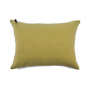 Lo de Manuela L'ESSENTIEL - Coussin Lin pur lave Vert Citron 40x60