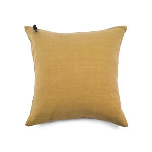 Lo de Manuela L'ESSENTIEL - Coussin Lin pur lave Moutarde 45x45