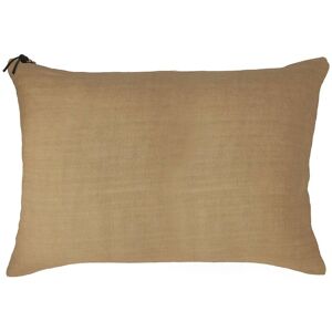 Lo de Manuela L'ESSENTIEL - Coussin Lin pur lave Ocre 40x60