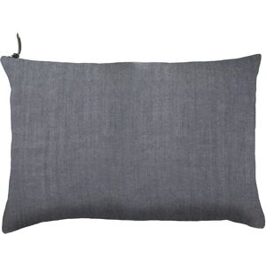 Lo de Manuela L'ESSENTIEL - Coussin Lin pur lave Bleu Pierre 40x60