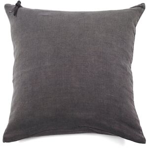 Lo de Manuela L'ESSENTIEL - Coussin Lin pur lave Gris Plomb 45x45