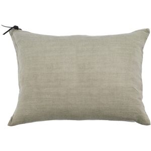 Lo de Manuela L'ESSENTIEL - Coussin Lin pur lave Kaki 40x60