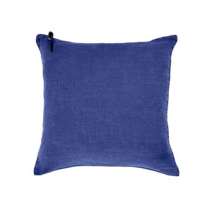 Lo de Manuela L'ESSENTIEL - Coussin Lin pur lave Bleu 45x45