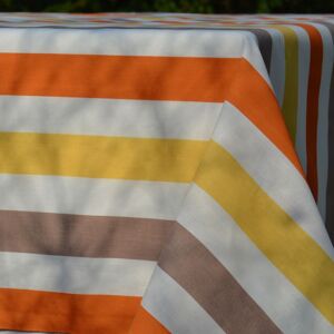 Fleur de Soleil Nappe enduite jaune ovale 160 x 200 cm