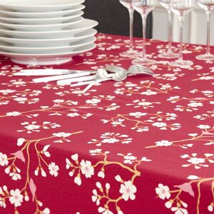 Fleur de Soleil Nappe enduite rouge ronde diam 160 cm