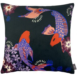 ART Coussin imprime les poissons koï made in france violet 47x47