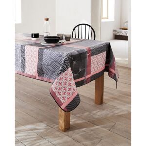 Nydel Nappe en coton enduit PVC rose gris 160x350 cm