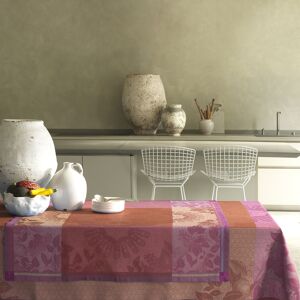 Le Jacquard Français Nappe en lin terracotta 150 x 150