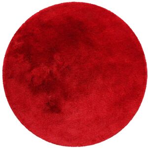 Homie Living Tapis de bain rond en microfibre antidérapant rouge 90 D Rouge 90x90x90cm