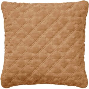 Hoii Coussin marron en velours 45x45 cm avec motif Taupe 45x15x45cm