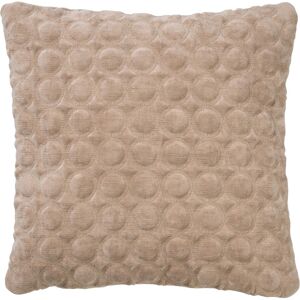 Hoii Coussin beige en velours 45x45 cm avec un motif à pois Beige 45x15x45cm