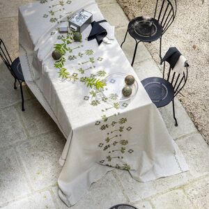 Alexandre Turpault Nappe en lin beige 170x250