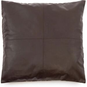 Bazar Bizar Coussin en cuir marron 60x60