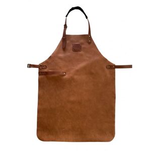 Maison Thuret Tablier en cuir marron rust Marron 0x82cm