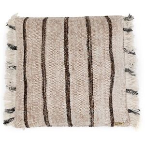 Bazar Bizar Coussin en coton blanc noir 60x60