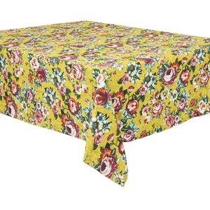 Vent de Bohème Nappe grand format en coton imprimé fleuri jaune 140x235