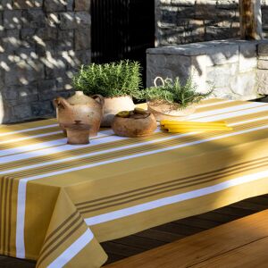 Maison Jean-Vier Nappe enduite coton jaune 160x300 cm