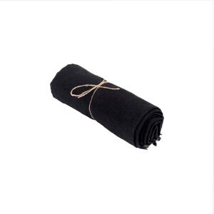 Bazar Bizar Nappe en lin noir 150x200 Noir 150x1x150cm