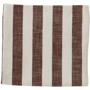 Nappe rayée marron en coton organique H260x140cm Marron 140x260x140cm