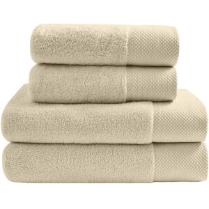 Sensei Maison Ensemble de bain 4 pieces en coton peigne Zero Twist Ficelle