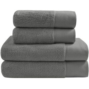 Sensei Maison Ensemble de bain 4 pieces en coton peigne Zero Twist Anthracite