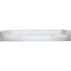 MX HOME Housse Coton lave blanc pour canape-Taille 5/6 places