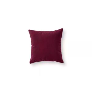 Coussin carré en velours bordeaux