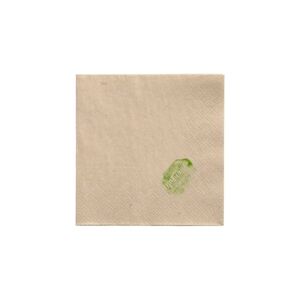 Papstar 4 lots de 250 Serviettes, 2 plis pliage 1/4 24 cm x 24 cm naturel non blanchi