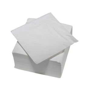 ART Serviettes de table 2 plis pure ouate - couleur blanc - 30 x 30 cm - x 100 - DSTOCK60