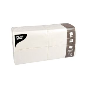 Papstar Serviettes, 1 pli pliage 1/8 33 cm x 33 cm blanc