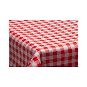 Nappe en toile cirée carreaux rouge – Ronde Ø 140 cm – Livraison roulée sur tube