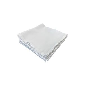 Lot de 4 serviettes de table satin 45x45, blanc, 50% coton/50% polyester