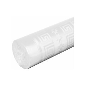 Metro Professional - 1 Nappe jetable papier damassé motif - en rouleau 10 M de long X 1,18 M de large - Couleur blanche