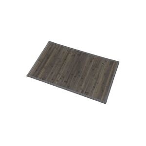 TENDANCE Tapis de salle de bain en Bambou Gris 50 x 80 cm