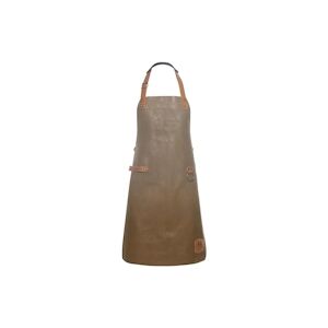 KARLOWSKY, Tablier bavette en cuir, CARAMEL ,