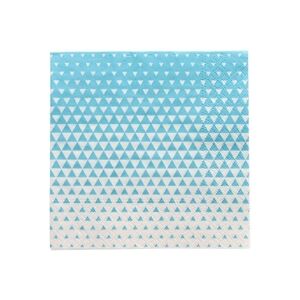 Papstar 20 Serviettes, 3 plis pliage 1/4 25 cm x 25 cm turquoise 