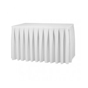 LTITEX - Juponnage de table plis creux blanc 580 cm