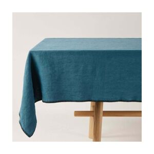 Nappe rectangulaire indigo et feston noir 140 x 250 cm Nino - Madura - Publicité