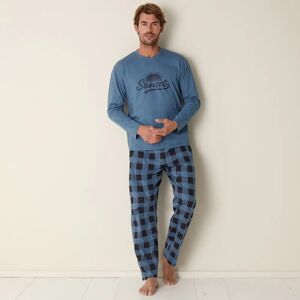 Blancheporte Pyjama coton carreaux manches longues - BlancheporteLes carreaux sont résolument indémodables ! Laissez-vous donc tenter par ce pyjama en coton tout doux pour des instants placés sous le signe de la détente et du bien-être.3XLBleu