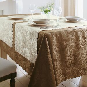 Blancheporte Nappe jacquard damassé - BlancheporteDresser une jolie table commence par une jolie nappe... celle-ci en jacquard damassé, est la reine des nappes !Nappe ronde : diam 180cmTaupe