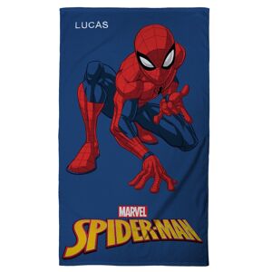 Drap de plage enfant Spiderman personnalisé éponge velours coton - 320g/m2 - Spiderman Bleu Drap de plage : 70x120cm