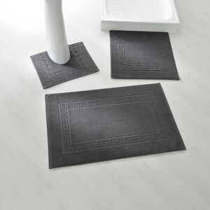 Blancheporte Tapis de bain éponge liteau motif frise grecque - Blancheporte Gris Contour : 50x40cm