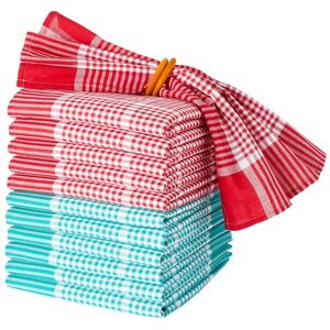 Blancheporte Serviette de table carreaux normand - lots - Blancheporte Rouge/vert Lot de 12 serviettes : 50x50cm