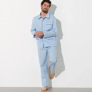 Blancheporte Pyjama uni popeline polyester/coton - BlancheporteVite lavé, vite séché, repassage superflu et d'une grande douceur au porter pour ce pyjama... on ne peut rêver mieux !4XLBleu