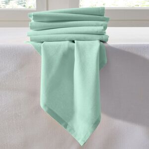 Blancheporte Serviette de table unie - lot de 6 - Blancheporte Turquoise Lot de 6 serviettes de table: 45x45cm