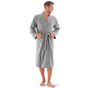 Peignoir mixte adulte col kimono eponge bouclette - 38/40 - Gris - ColombineAvec sa qualite Colombine® 380g/m² ce peignoir est tres confortable, absorbant et doux... En eponge bouclette, il vous sechera en un clin d'oeil !38/40Gris