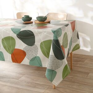 Nappe toile ciree imprime galets - BlancheporteIdeale pour la table de la cuisine et les repas du quotidien ! Impermeable, cette nappe en toile ciree se nettoie en un coup d'eponge. Dans la cuisine, la salle a manger ou le jardin, cette nappe vous embarqu