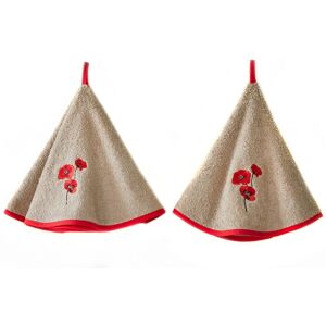 Essuie-mains éponge brodé coquelicots - BlancheportePratiques au quotidien, ces 2 essuie-mains forme cloche brodés coquelicots sauront vite se rendre indispensables dans vos tâches journalières. Ils trouveront parfaitement leur place dans votre cuisine, s - Publicité